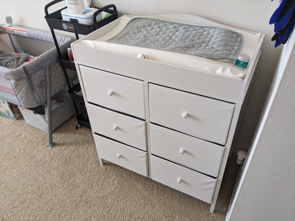 Baby Diaper Changing Station With Storage
