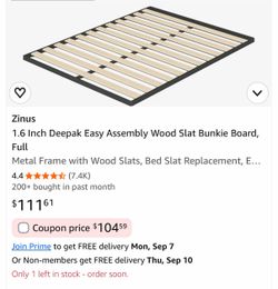 Floor bed frame, Zinus bunkie board, Montessori floor bed,  full size