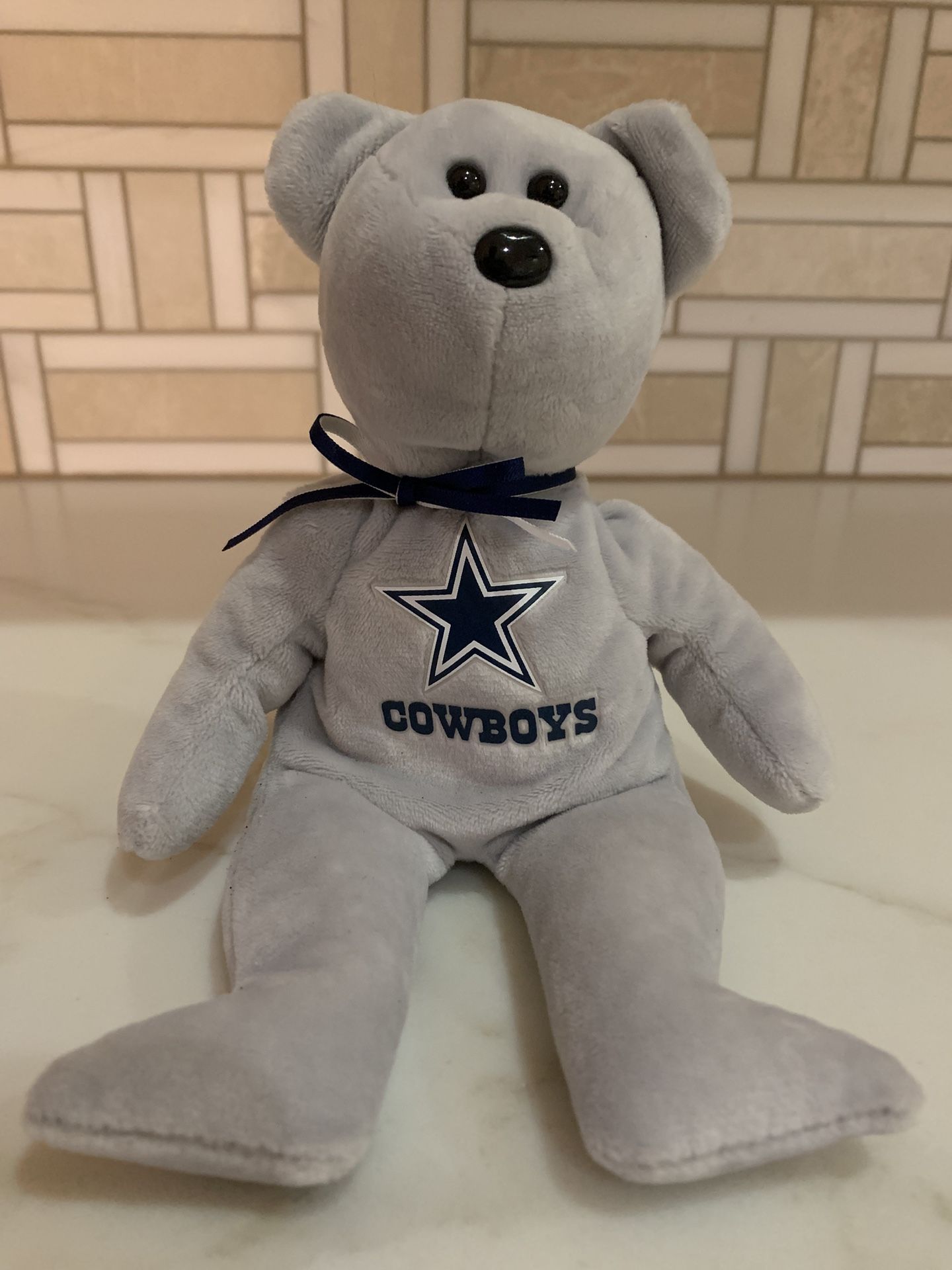 Ty Beanie Baby 8.5" Dallas Cowboys Bear NFL Football Collection 2016