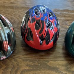 Set of 3 Bike Helmets Small/Medium Children's