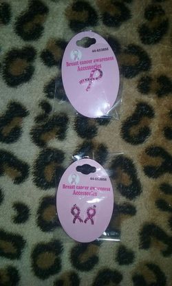 Cancer awareness pin ND earnings set