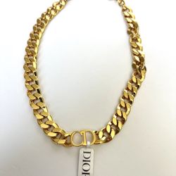 Christian Dior Gold Finish Choker 