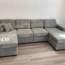 Gorgeous 2-Pc Corduroy Sectional Sofa Couch No Tax ‼️