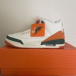 Jordan 3 Solefly Miami Size 10.5M