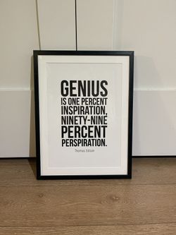 Framed Motivational Quote Print Wall Decor