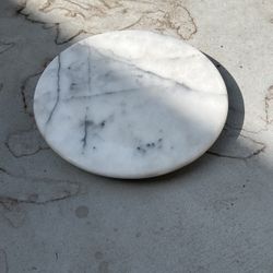White Marble Lazy Susan 6 Inch Diameter