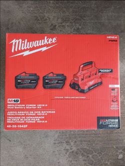 New Milwaukee FORGE 12.0 Batteries with 6-Port PACKOUT RAPID CHARGER Kit M18.