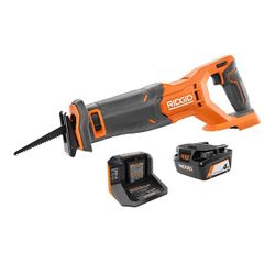 Ridgid 18V Cordless Reciprocating Saw Kit with 4.0 Ah Battery and Charger (New)