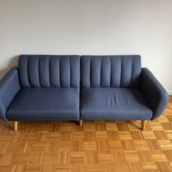 Convertible Futon Sofa with Wooden Legs