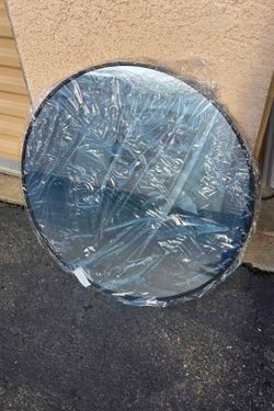 24” Black Round Wall Mirror New in Packaging