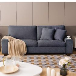 DOPEDIO Modern Loveseat Sofa for Living Room,Chenille Recliner, Removable Cover, Spring Cushions, Solid Wood Frame, Easy Assembly for Small Spaces (88