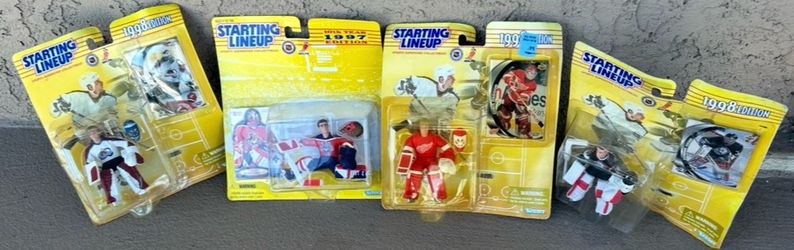 Vintage NHL Starting Lineup Hockey Lot 4 Sealed Roy Hasek Osgood 1(contact info removed)