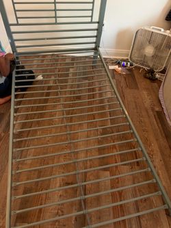 Twin Metal Bed Frame with Slats