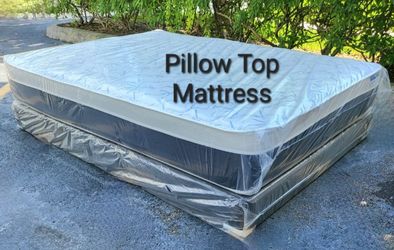 NEW QUEEN PILLOWTOP MATTRESS AND BOX SPRING ‐ 2PC