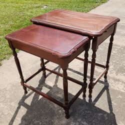 Vintage Set of Wooden Nesting Tables