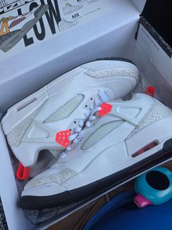 Men's Jordan Spizike Low Size 10 White/Crimson/Gray