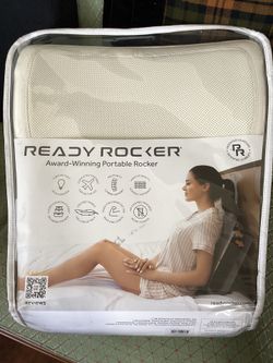 Portable Rocking Chair Lumber Back Support Nursing Faux Leather