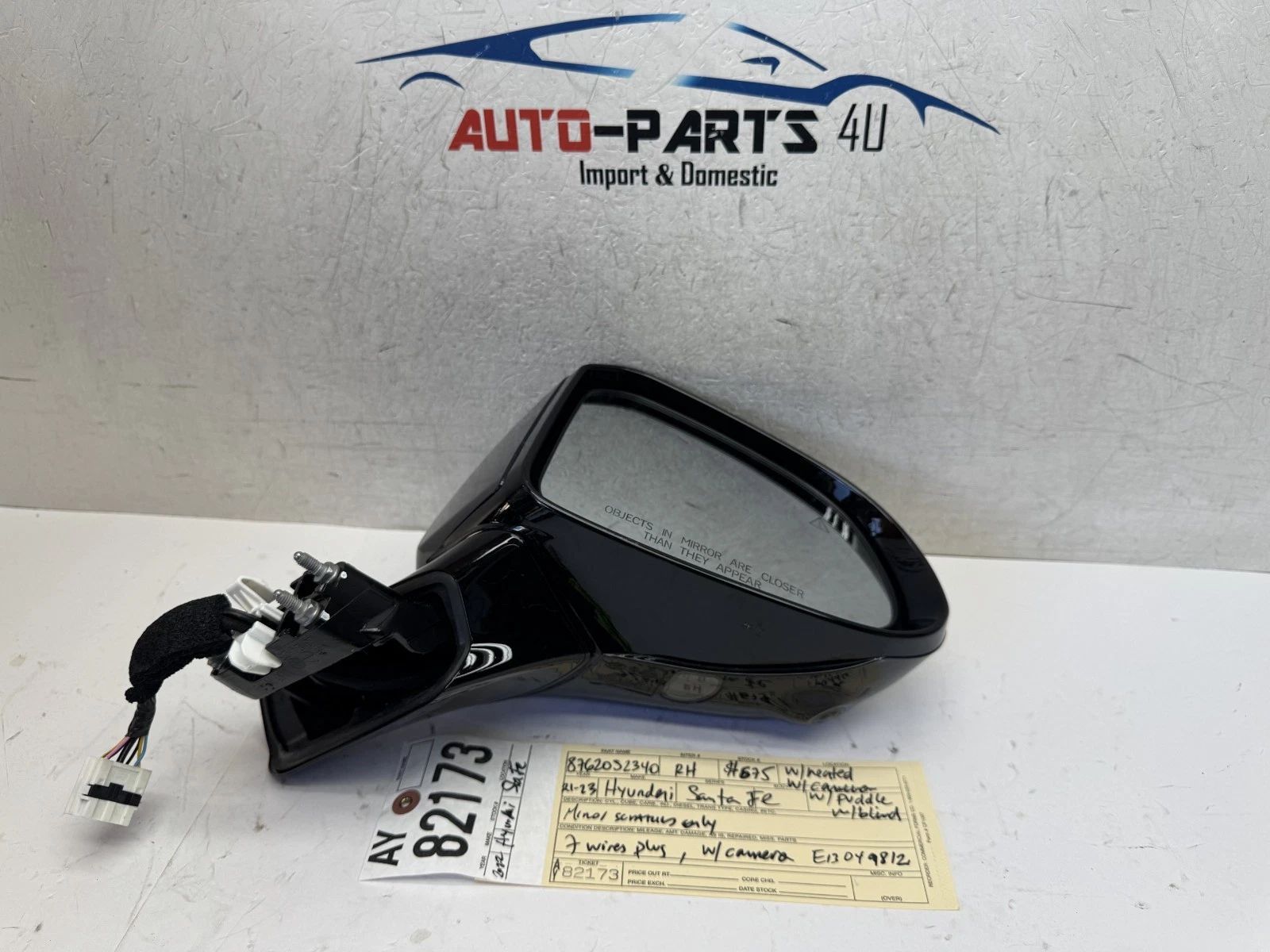 7wiresplug 2021 - 2022 - 2023 HYUNDAI SANTA FE W/ CAMERA SIGNAL MIRROR OEM