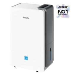 Energy Star 4500 sq ft More Efficient 2025 Dehumidifier, AEOCKY Max 80 Pint/Day Smart Dehumidifier with Drain Hose, Smart Humidistat, for Basement