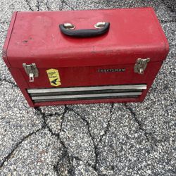 🪛🛠️🪛🪚🔨 VINTAGE METAL CRAFTSMAN TOOL BOX 🪛🛠️🪛🪚🔨