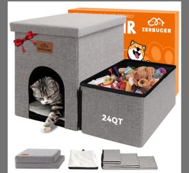 Dog Stairs 15" H, 2-Step Dog Steps For Small/Medium/Large Old Dogs Cats, Folding Sturdy Storage