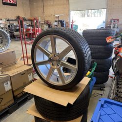 🔥 20” Niche Wheels + Tires – Silver – 5x4.5 (5x114.3) 🔥