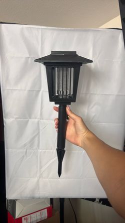 Solar Bug Zapper Lantern Pathway Lights Mosquito Trap