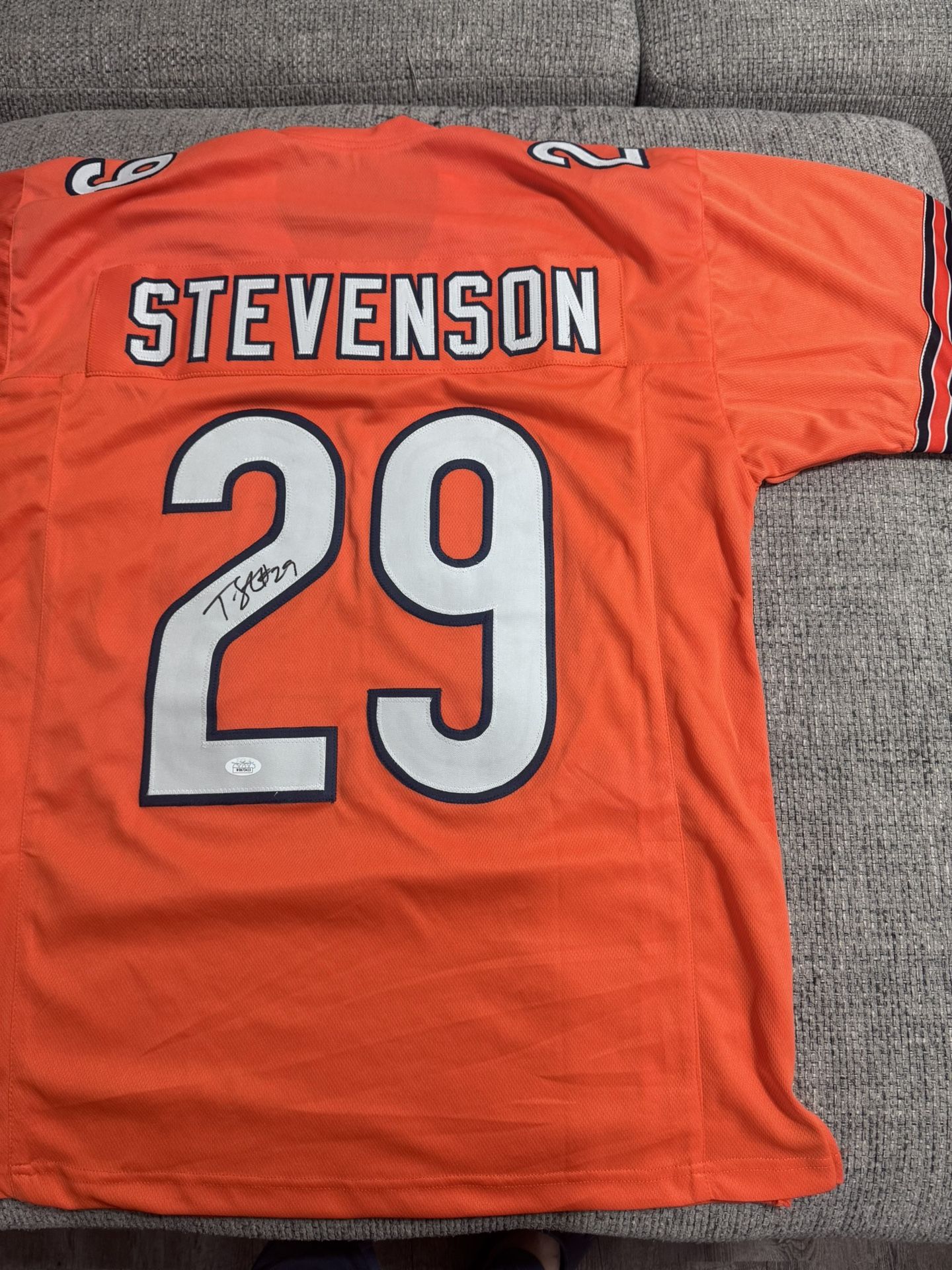 Tyrique Stevenson Signed Autograph Custom Jersey -JSA Coa Sticker Only -Chicago Bears
