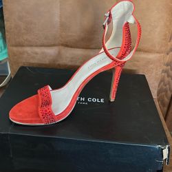 Kenneth Cole Red Sparkle Heels