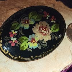 Russian Hand Painted Brooche