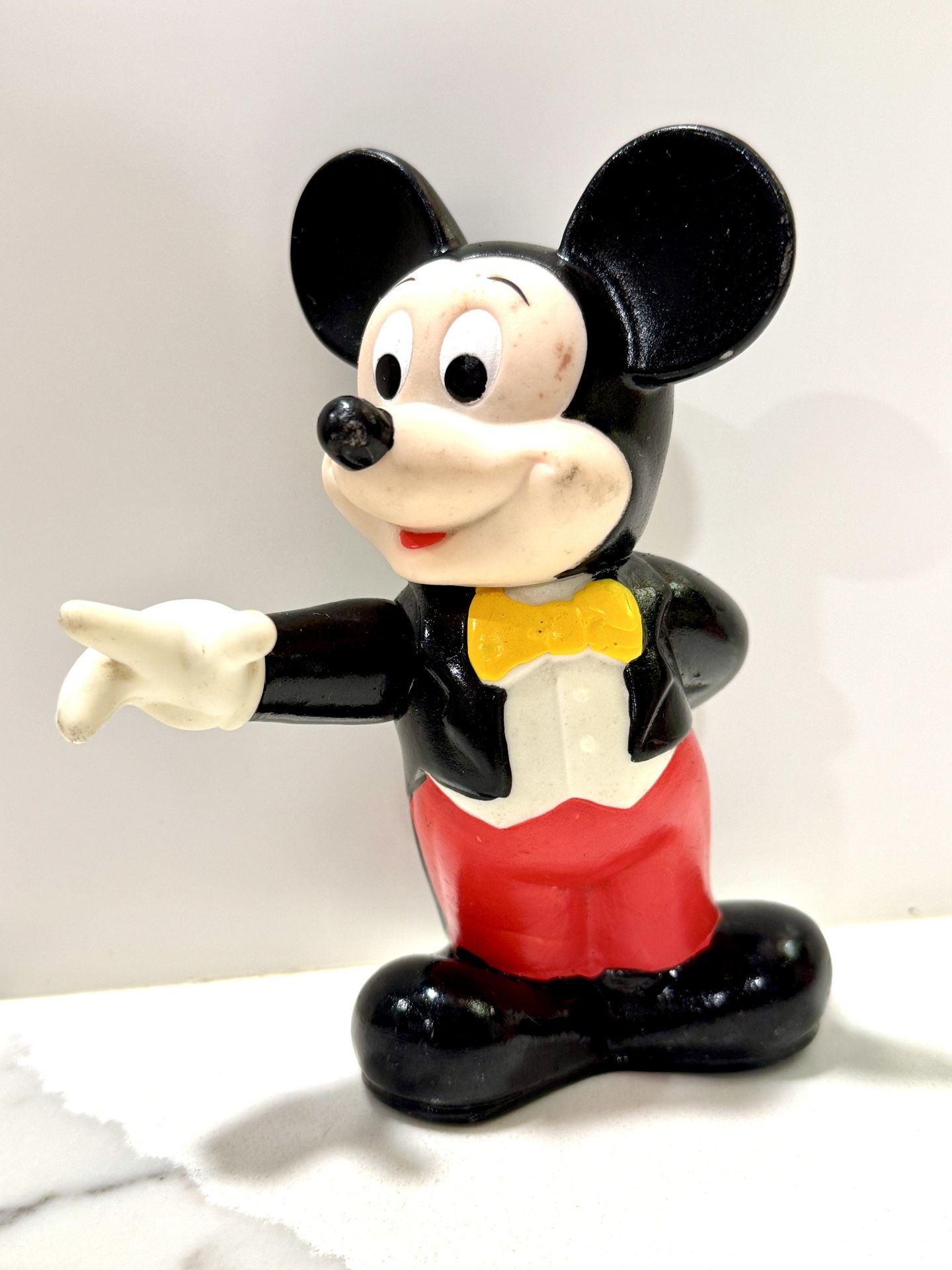 Vintage Mickey Mouse Plastic Coin Bank Figure – Disney Style Collectible