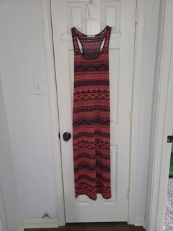 Coral and black dress Size M