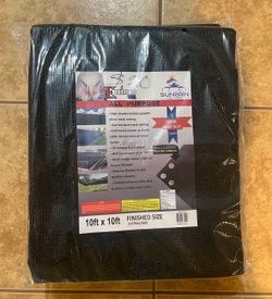 10ftx10ft Heavy Duty Black Mesh Tarp 