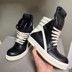 Rick Owen’s Geobasket leather size 7 women’s sneakers