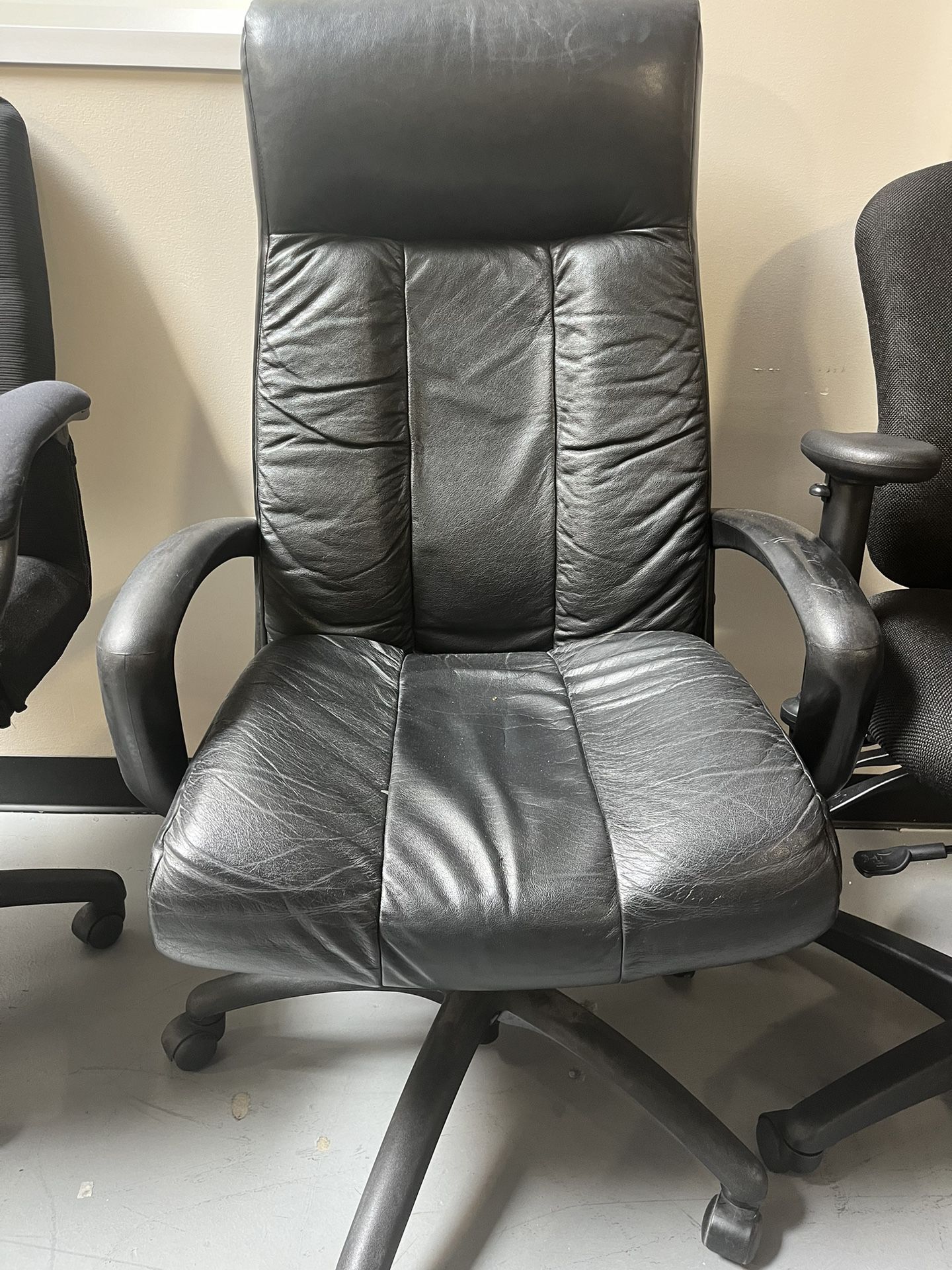 Leather Rolling Desk Chair