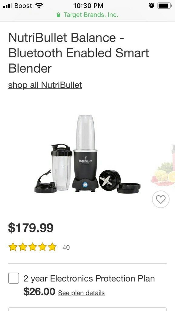 Nutribullet balance Bluetooth enabled smart blender
