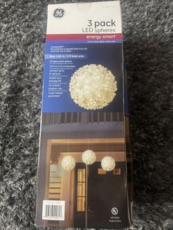 Christmas Led Spheres Ge    3pack New
