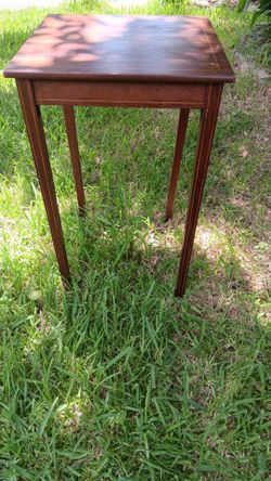Small wood side table