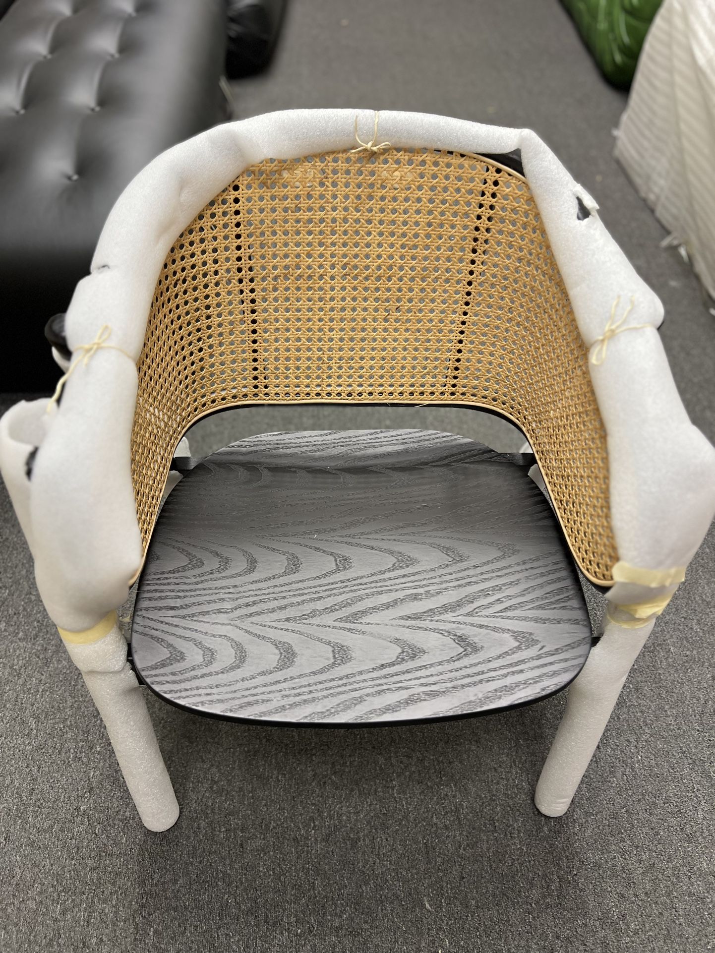 Round Wood Cane Chair $400