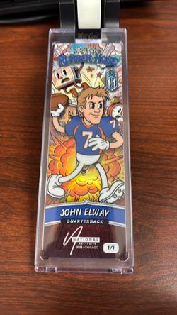 John Elway Wice Cards Rubber Hose 1/1 Trading Card