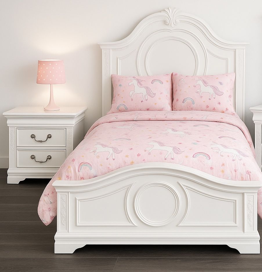 4 PIECES Sofia Vergara Bedroom Set (Rooms To Go) – 4 Pieces – Excellent Condition