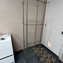 5 Tier Silver Glass Tower Shelves