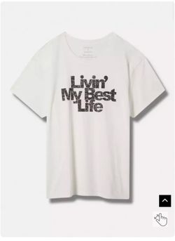 Living My Best Life Tee Torrid Size 4