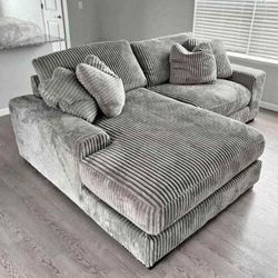 Velvet Reversible Chaise Sectional 