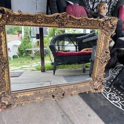 Vintage Ornate Gold Mirror