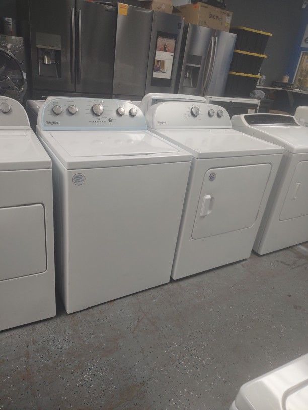 WHIRLPOOL WASHER AND DRYER SET AUTO SENSING DEEP WATER WASH RINSE OPTIONS