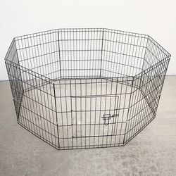 (NEW) $44 Dog 8-Panel Playpen, Each Panel 30” Tall X 24” Wide Metal Pet Gate Exercise Fence Crate Kennel