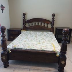 Complete Bedroom Set With Big Screen TV 