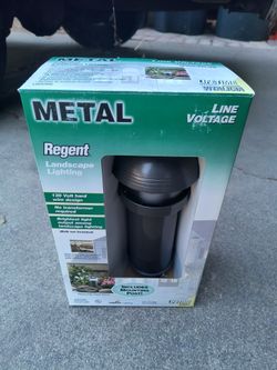 Metal Landscape Light Line Voltage Regent Landscape Lighting 120v Hard Wire NOS