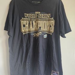 Mitchell & Ness Los Angeles Dodgers World Series 2024 Size Medium Black New Tee Shirt